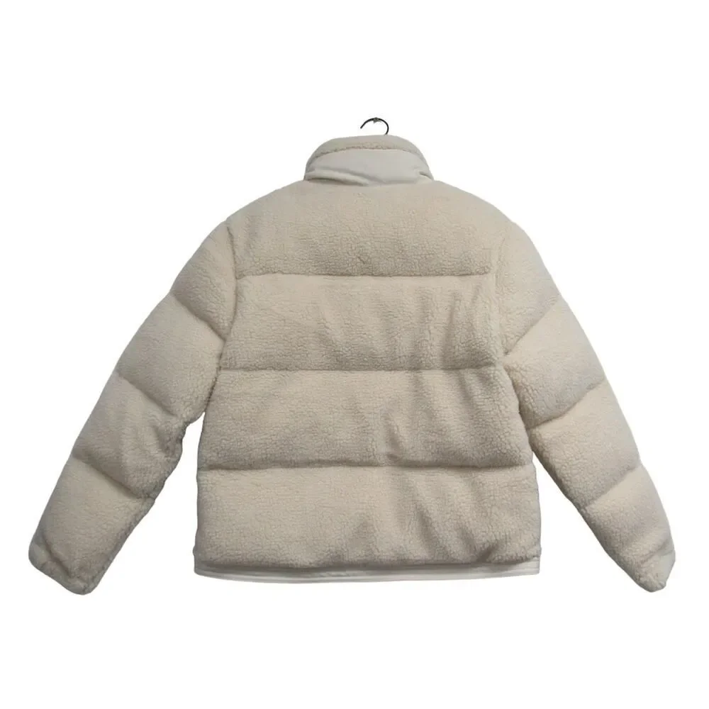 Dickies Women Large Cream Mount Hope Sherpa Puffer Full Zip Jacket - Picture 6 of 6